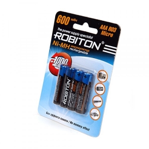 Аккумулятор Robiton AAA HR03-2BL 600mAh цена за 1 шт