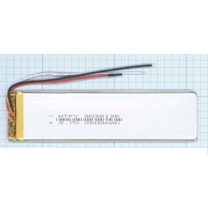 Аккумулятор ( АКБ батарея ) 3.7V 2500 Mah 3*38*135мм 3 pin