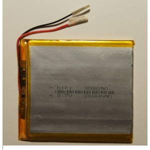 Аккумулятор ( АКБ батарея ) 3.7V 2600Mah 3*80*90мм