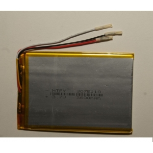 Аккумулятор ( АКБ батарея ) 3.7V 3600Mah 3*75*110мм 3 контакта