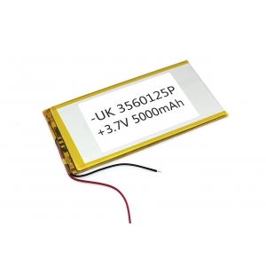 Аккумулятор ( АКБ батарея ) 3.7V 5000 Mah 3.5*60*125мм 2pin 2 контакта