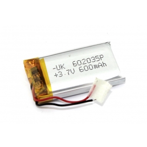 Аккумулятор ( АКБ батарея ) 3.7V 600 Mah 6*20*35мм 2 pin