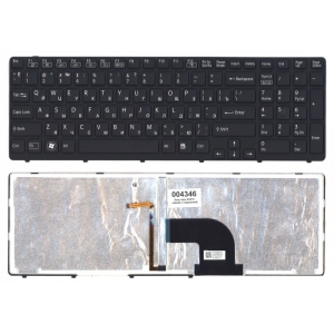 Клавиатура для ноутбука SONY Vaio SVE15 черная с подсветкой