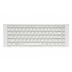 Клавиатура для ноутбука SONY Vaio VPC-EG белая с рамкой