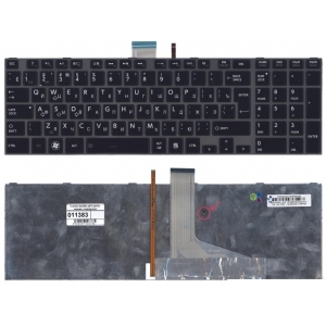 Клавиатура (замена, ремонт) для ноутбука Toshiba Satellite p870 p870d p875 p875d black with gray frame and blacklight