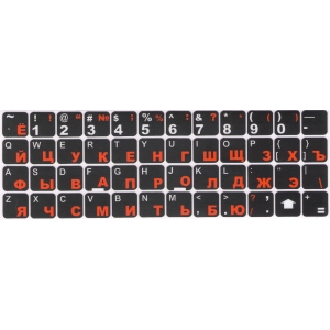 Наклейки на клавиатуру ноутбука красные на черном фоне